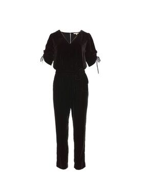 NWT Gold Hawk Olive Green Silk Blend Velvet Jumpsuit Size Medium